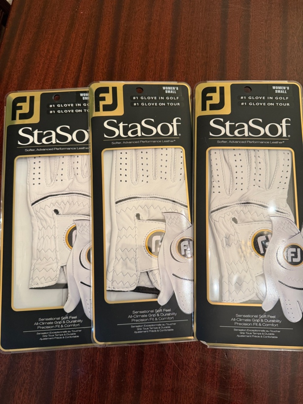 FootJoy StaSof Women's Golf Glove Pack - White. This is for all 3!
